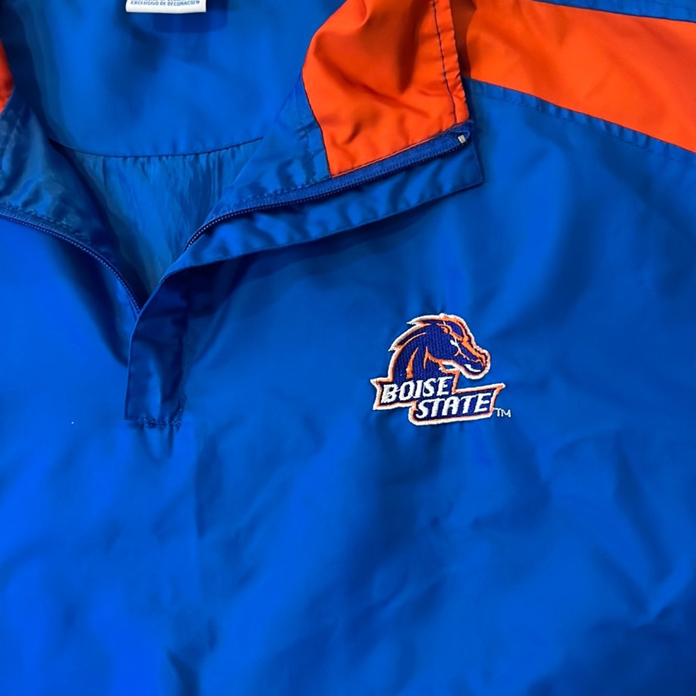 VTG NCAA Boise State Broncos Pullover Windbreaker 1/4 Zip, Sz XL - Picture 2 of 11